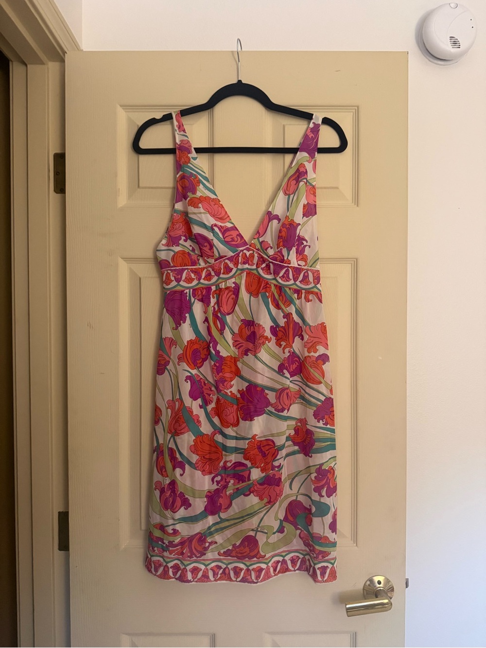 Vintage Emilio Pucci Floral Psychedelic Print Empire Waist Dress